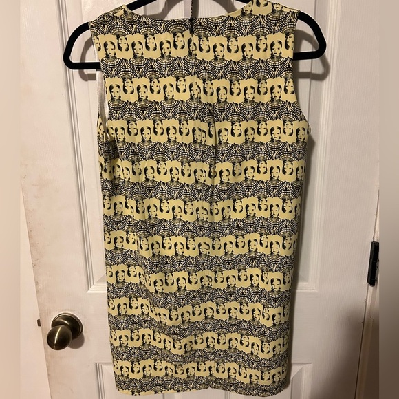 Yellow and black mini 60s dress with belt - Picture 7 of 7